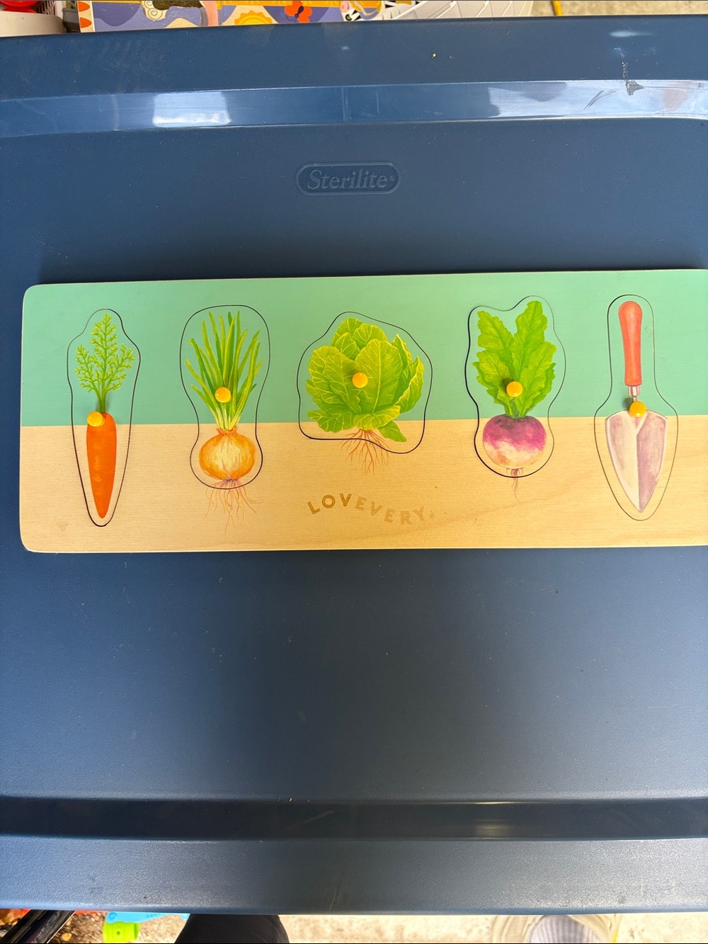 Kids Vegetable Puzzle Board - Green and Natural